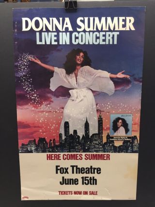 Donna Summer 1970s Concert Poster Fox Theatre Oakland