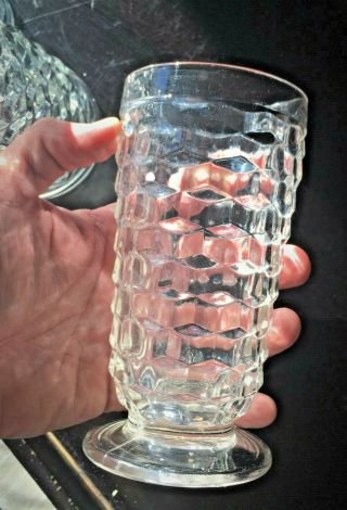 Set Of 4 Fostoria American Clear Ice Tea Glasses 6 1/8 " Tall 12 Ounces