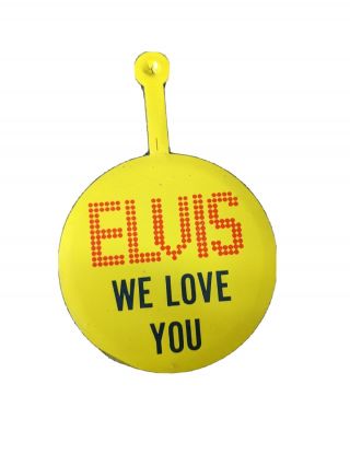 Elvis Presley We Love You Concert Tab Pin Badge In Person 1970 