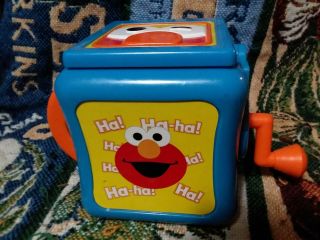 Vintage Ha Ha Elmo Sesame Street Jack N Box Toy And