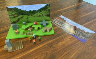 Minecraft Stop Motion Movie Creator Playset Kit W/ 4 Mini Figures