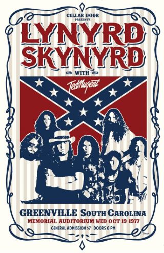 Lynyrd Skynyrd 1977 Tour Poster
