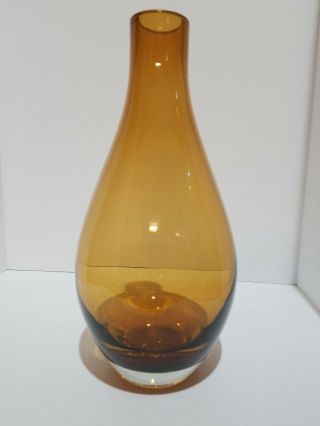 Hand Blown Art Glass amber 9 