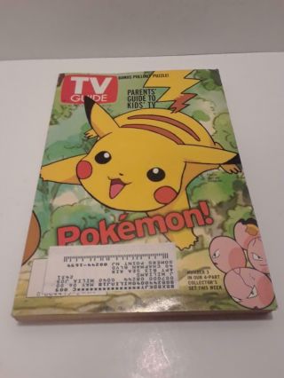 Tv Guide Pokemon Cover October 30 - November 5,  1999 Bonus Pull - Out Issue