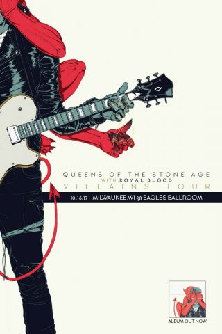 Queens Of The Stone Age Concert Poster Reprint (no Autograph)