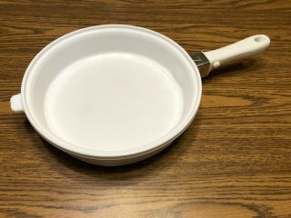 Princess House Nouveau French Cookware 10 1/2 " Skillet,  White Handle