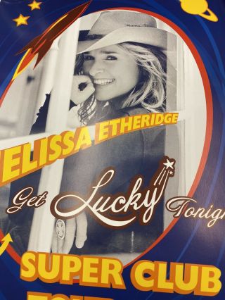 2004 Melissa Etheridge Get Lucky Tonight Fan Club Poster 13” X 19”