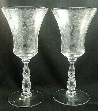 Chantilly By Cambridge - Water Goblet (set Of 2) - 7 7/8 " Tall - 3600 - 9 Oz