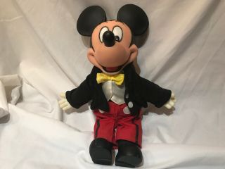 Vintage Applause Plush 12 " Disney ‘s Mickey Mouse,  All Dressed Up In A Tuxedo