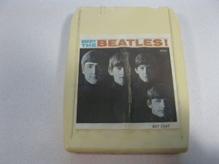 Beatles - Meet The Beatles 8 Track - Rare White Shell - 1966 - W/ Outer Sleeve