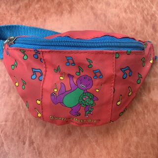 Rare Vintage 1992 Barney And Baby Bop Fanny Pack (child Size) Barney Euc