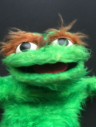 Vintage 70 ' s Oscar The Grouch Hand Puppet Sesame Street 2