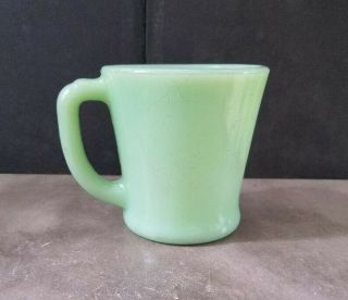 Vintage Fire King Usa Coffee Cup Mug Jadeite Green D Handle Anchor Hocking