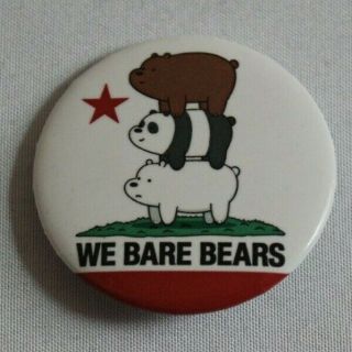 We Bare Bears Cartoon Network Sdcc Comic Con 2015 Button Pins 1.  5 Inches