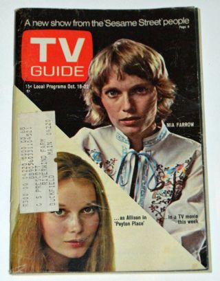 Rare - " Mia Farrow ",  Andy Griffith,  David Cassidy - 1971 No.  Engld Tv Guide