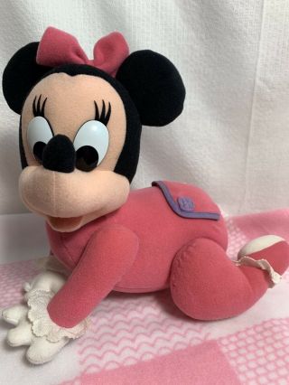 Mattel Disney 1995 Baby Touch & Crawl Battery Operated Minnie Mouse