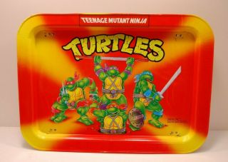 1988 Teenage Mutant Ninja Turtles Metal Tv Tray/lap Desk