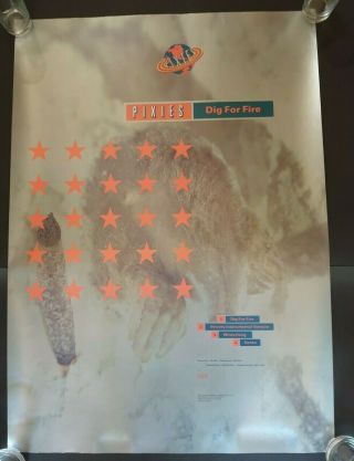 Pixies - Dig For Fire - 4ad 1990 Promo Poster 59 X 42 Cm Oliver & Bigg