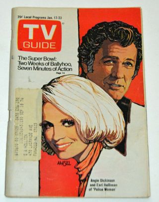 " Police Woman " Angie Dickinson & Earl Holliman 1976 Ny Metro Tv Guide By Amsel
