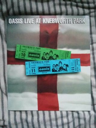 Oasis " Live At Knebworth Park " 1996 Programme - 11 " X 9 " Rare