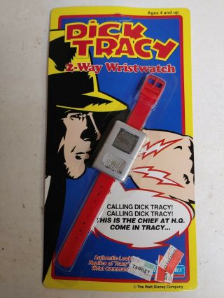 1990 2 - Way Wrist Watch Disney Dick Tracy Playmates In Package Vintage
