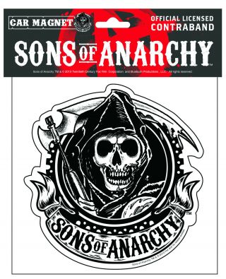 Officially Licensed Sons Of Anarchy Grim Reaper Car Magnet 140mm X 120mm