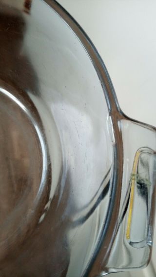 pyrex flameware blue tint glass pots set of 3 w/ detachable handle 1930 ' s 3