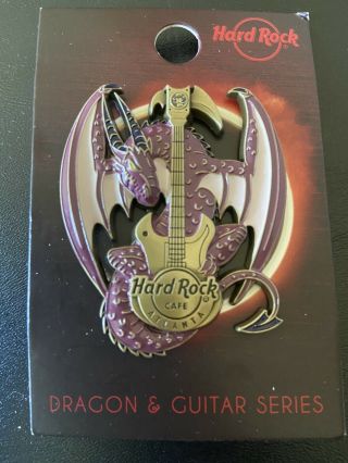 Hard Rock Cafe Atlanta Dragon And Guitar Series Pin Le