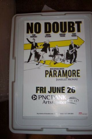 No Doubt Paramore Concert Poster