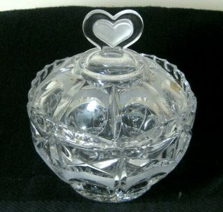 Vintage Echt Bleikristall Lead Crystal Candy Dish With Lid Made In West Germany
