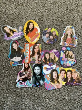 Icarly Complete Sticker Set 12 Full Color Stickers 2 - 3 Inches Nickelodeon