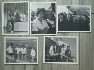 Rare Set Of 5 The Merlin Group The Beatles 8 " X 10 " Vintage Promo Photos