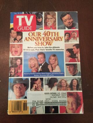 Tv Guide Dec.  18 - 24,  1993 Our 40th Anniversary Show Heather Locklear