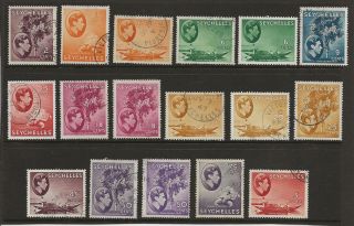 Seychelles Sel.  Of From 1938/49 Gvi Set Between Sg 135a & Sg 149a Fine