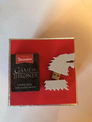 Game Of Thrones House Stark Sigil Dire Wolf Usb Flash Drive Hbo Lootcrate 4gb