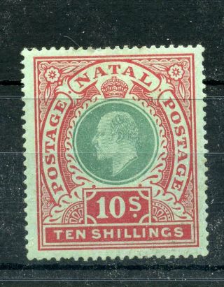 Natal 1908 - 09 10/ - Green And Red Postage Postage Hinged.  Sg 170.  Cat £130