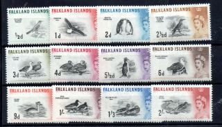 Falkland Islands Qeii 1960 Lhm Set To 2/ - Sg193 - 204 Cat Val £100,  Ws15875