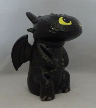 How to Train Your Dragon Toothless Ceramic Coin Bank 9” Black DreamWorks 3