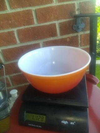 Vintage Pyrex Flameglo Orange 403 Mixing Bowl 2 1/2 Quart Red/orange Ombre