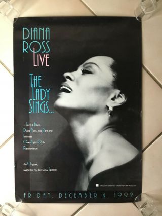 Vintage Diana Ross Live The Lady Sings Promo Poster Promotional