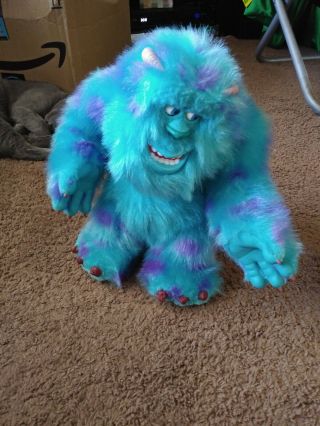 Disney Pixar Monsters Inc Sully Plush Large 12” Talking Toy