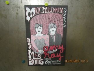 Amy Ray Music Millennium N.  W.  Poster 2005 J Swank Signed By Amy Ray Indigo Girls