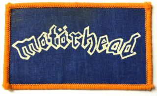 Motorhead - Logo - Old Og Vtg 70/80`s Printed Patch Sew On Orange Lemmy Nwobhm