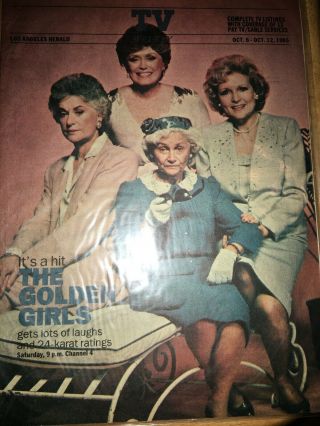 Los Angeles Herald Tv Weekly The Golden Girls 1985 Betty White