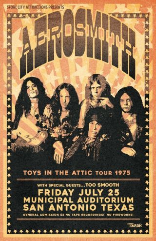 Aerosmith 1975 Concert Poster