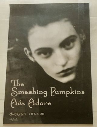 Smashing Pumpkins Ava Adore 1998 Uk Promo Instore Display Poster