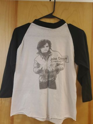 1982 John Cougar Mellencamp Tour T - Shirt American Fool Blommington,  Ind