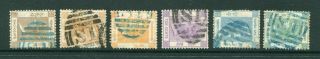 Old China Hong Kong GB QV 16 x Stamps - Treaty Port Shanghai S1 Pmks 2