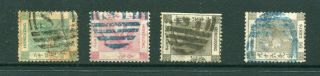Old China Hong Kong GB QV 16 x Stamps - Treaty Port Shanghai S1 Pmks 3