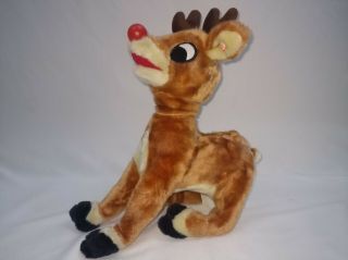 Vintage Rudolph The Red Nosed Reindeer Talking Singing Animated Toy Gemmy 8977 2